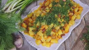 Блюдо для поста! Картошечка с фасолью и грибами!😋😋😋