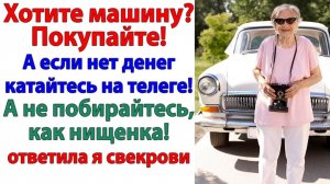 Свекровь требовала машину за миллион! Я отправила её ездить на телеге! | Истории Из Жизни