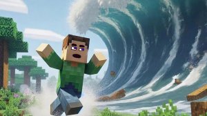 НА МЕНЯ НАПАЛО ЦУНАМИ В МАЙНКРАФТЕ