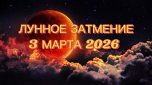 Лунное затмение 3 марта 2026
