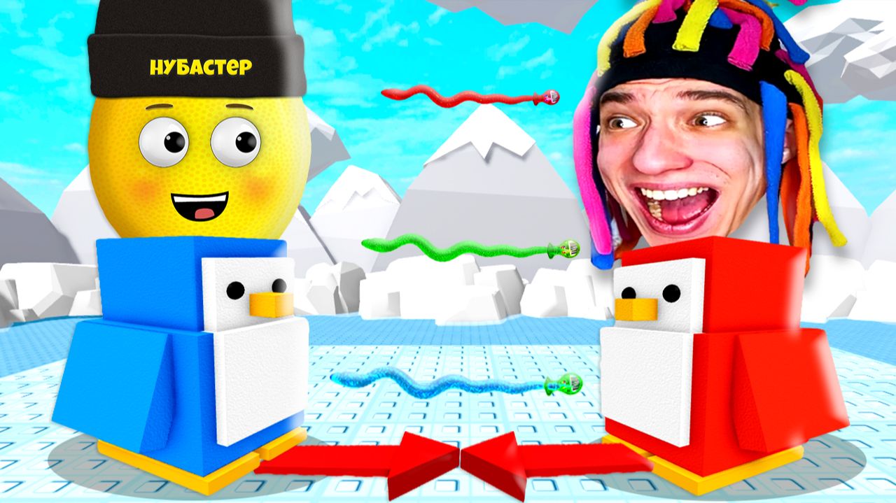 Я ПРОТИВ КИТАЙКИ В ПИНГВИН НОКАУТ в ROBLOX! смотреть онлайн