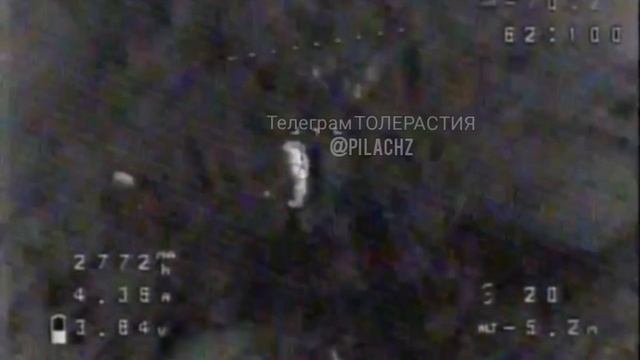 Наш дрон влетает в Xoxла, который отошёл поссать в кустики.

Позывной 