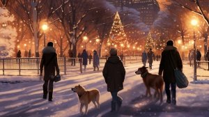 Добрый зимний вечер. Красивая музыкальная открытка.