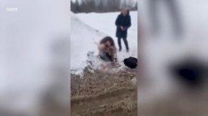 В Подмосковье автобус с пассажирами врезался во встречный грузовик из-за снежного завала