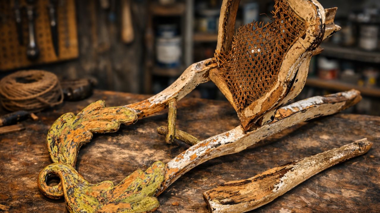 Реставрация винтажного деревянного стула смотреть онлайн