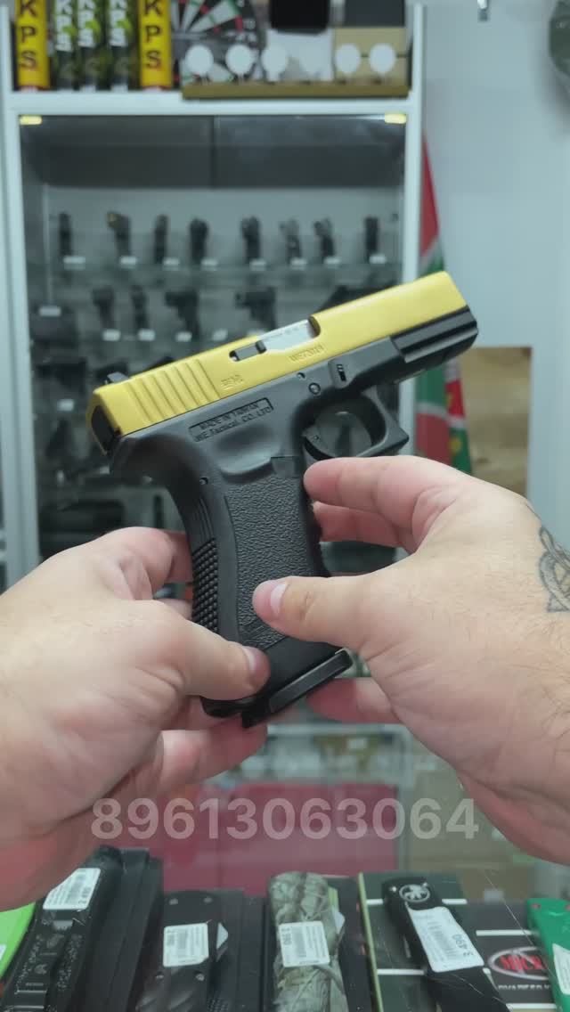 Страйкбольный пистолет WE Glock-17 Gen.3 Titanium Gold