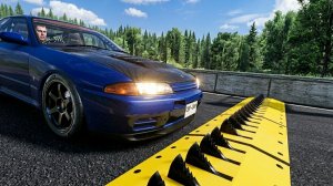 BeamNG Drive - Массивная авария с использованием шипованной ленты и столкновения автомобилей