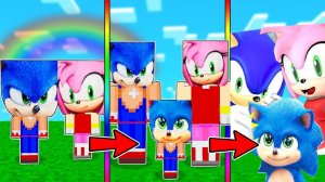 КАК МЕНЯЛАСЬ СЕМЬЯ СОНИКА В МАЙНКРАФТЕ