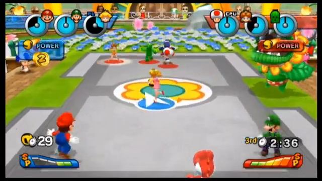 Mario Sports Mix (Wii U) - Dodgeball - Tournament Mode (Hard) (3-on-3) (360p) смотреть онлайн