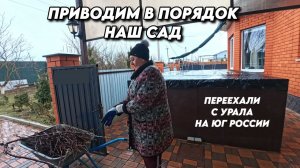 1094 Жизнь семьи на Кубани/Обрезка деревьев/Испекла тёртый пирог с вареньем