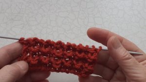 Узор спицами Вяжем шишечки.