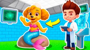 РАЙДЕР УЧЁНЫЙ ПРЕВРАТИЛ СКАЙ в РУСАЛКУ ЩЕНЯЧИЙ ПАТРУЛЬ в МАЙНКРАФТ ЗОМБАК