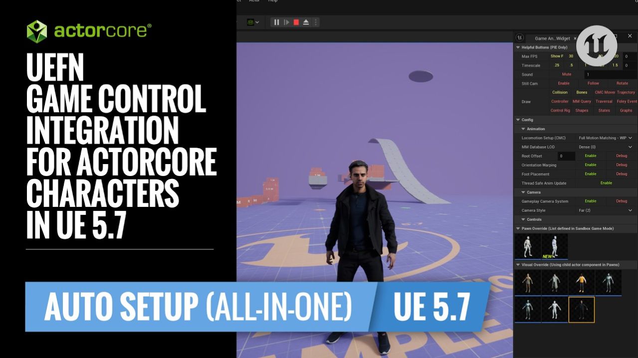 Как интегрировать персонажей из ActorCore в игру на Unreal Engine 5.7