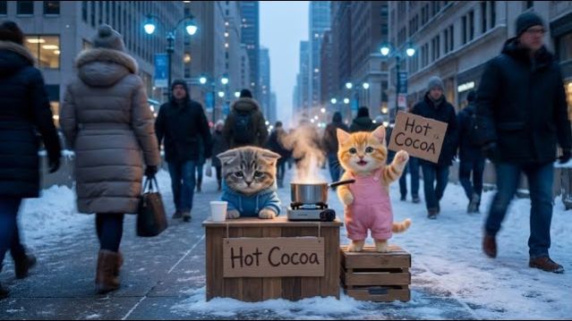 Двое котят продают какао, чтобы купить рождественский подарок для своей мамы смотреть онлайн