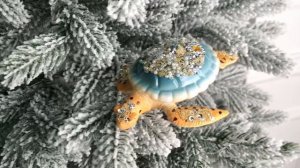 Ёлочная игрушка МЕРЦАЮЩАЯ ЧЕРЕПАШКА, стекло, 13 см, 5010013