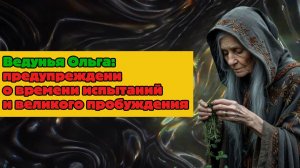 Ведунья Ольга: предупреждение о времени испытаний и великого пробуждения