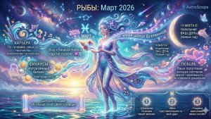 РЫБЫ — Гороскоп на март 2026: Месяц тонких знаков и возвращения к себе