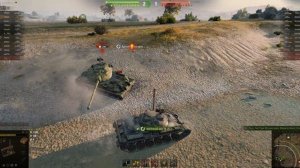 Мир танков. ПОЛИГОН. Степи. Бой на ОБ.140. Взял фрага и 3К урона..