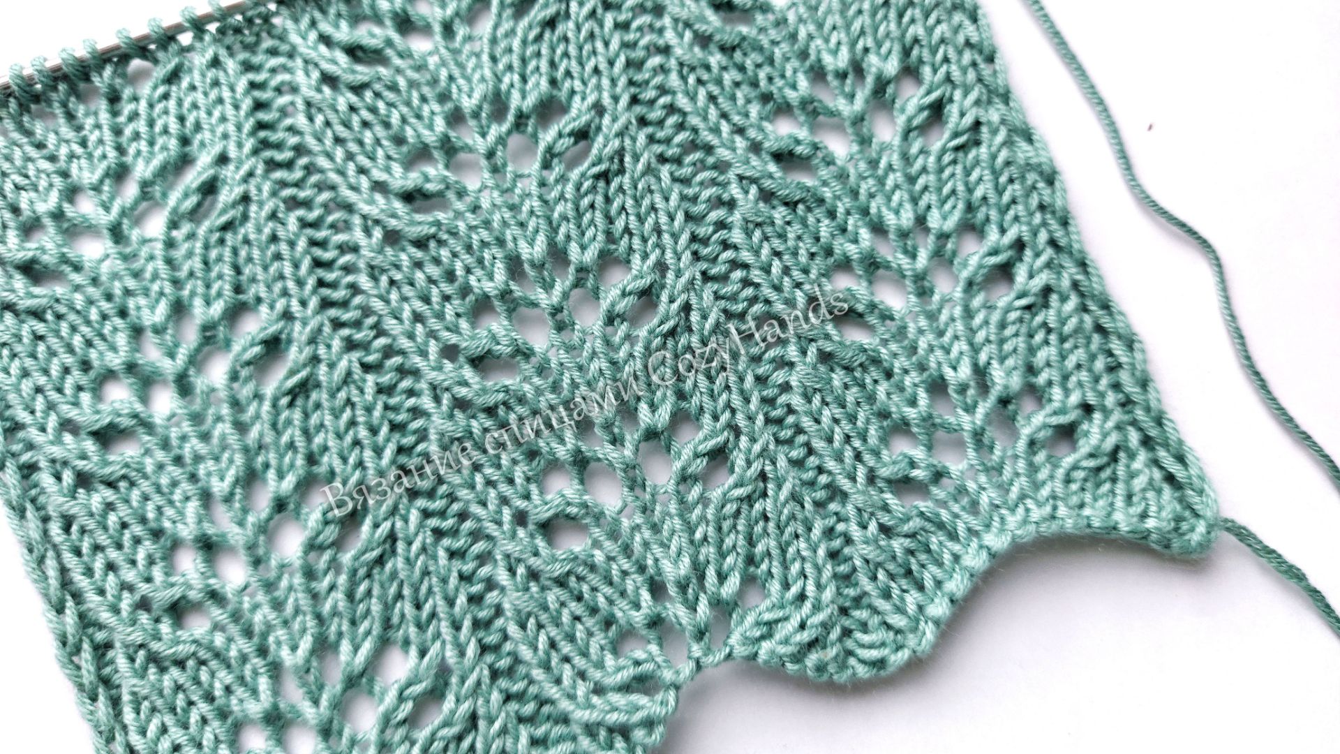 Лёгкий эффектный ажурный узор спицами 🌼 Справятся даже начинающие 🌼 Схема смотреть онлайн