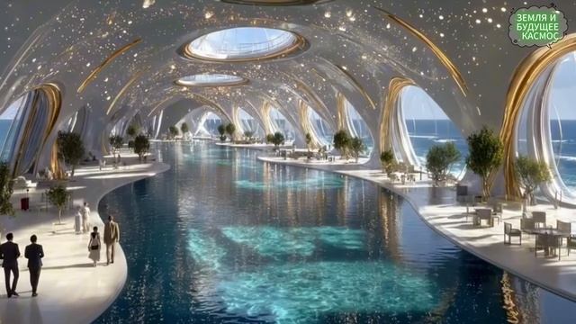 Утопический футуристический эко-город (4K) | 1 час расслабляющего эмбиента — 2100+