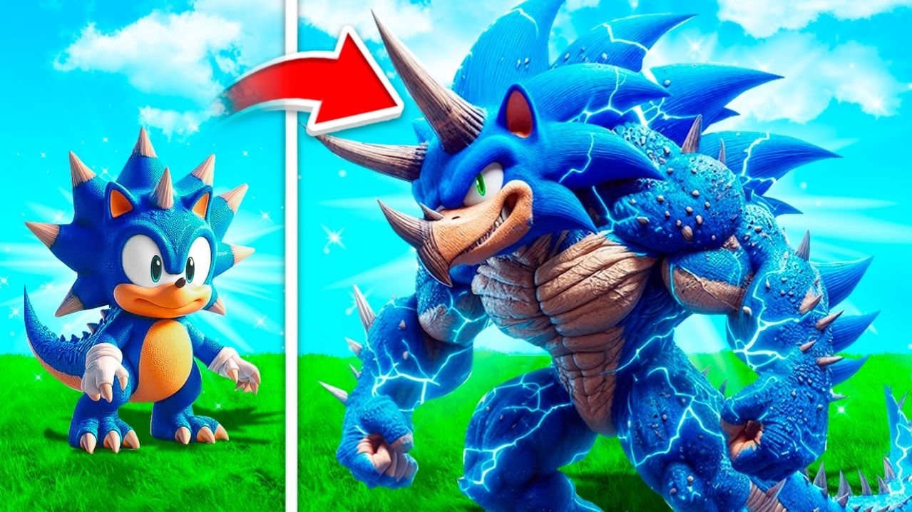 Прокачал Соника в Трицератопса Соника в ГТА 5! смотреть онлайн