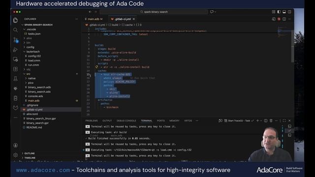 Отладка уровня исходного кода Ada с использованием Lauterbach Trace32