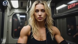Мускулистые девушки в метро / Часть 5