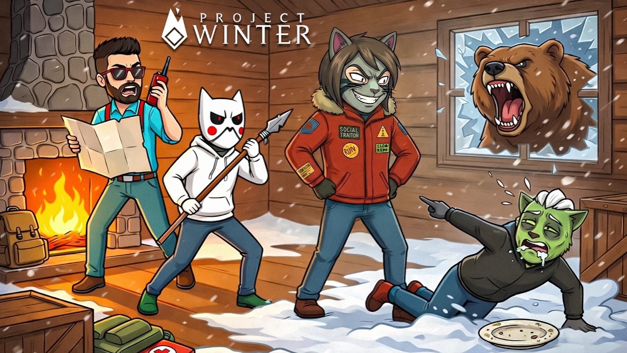 Пытаемся выжить в горах, но я предатель?! Project Winter.