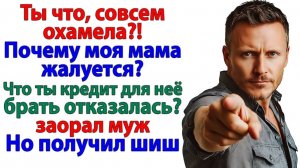 Свекровь орала про кредит! Я отправила её на работу! | Истории Из Жизни | Реальная История