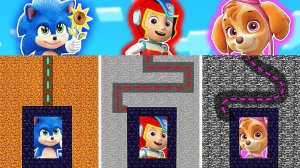 ВЫБЕРИ ПРАВИЛЬНЫЙ ЛАБИРИНТ ЧТО БЫ ВЫЖИТЬ -  ЩЕНЯЧИЙ ПАТРУЛЬ В МАЙНКРАФТЕ