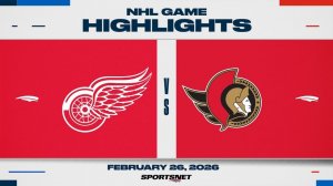 NHL Highlights | Red Wings vs. Senators - February 26, 2026