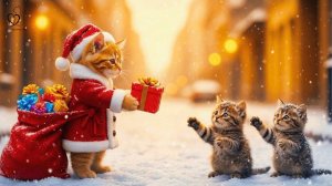 Бездомные котята остались без Рождества Но то, что мама-кошка и рыжая сделали, растопит ваше сердце