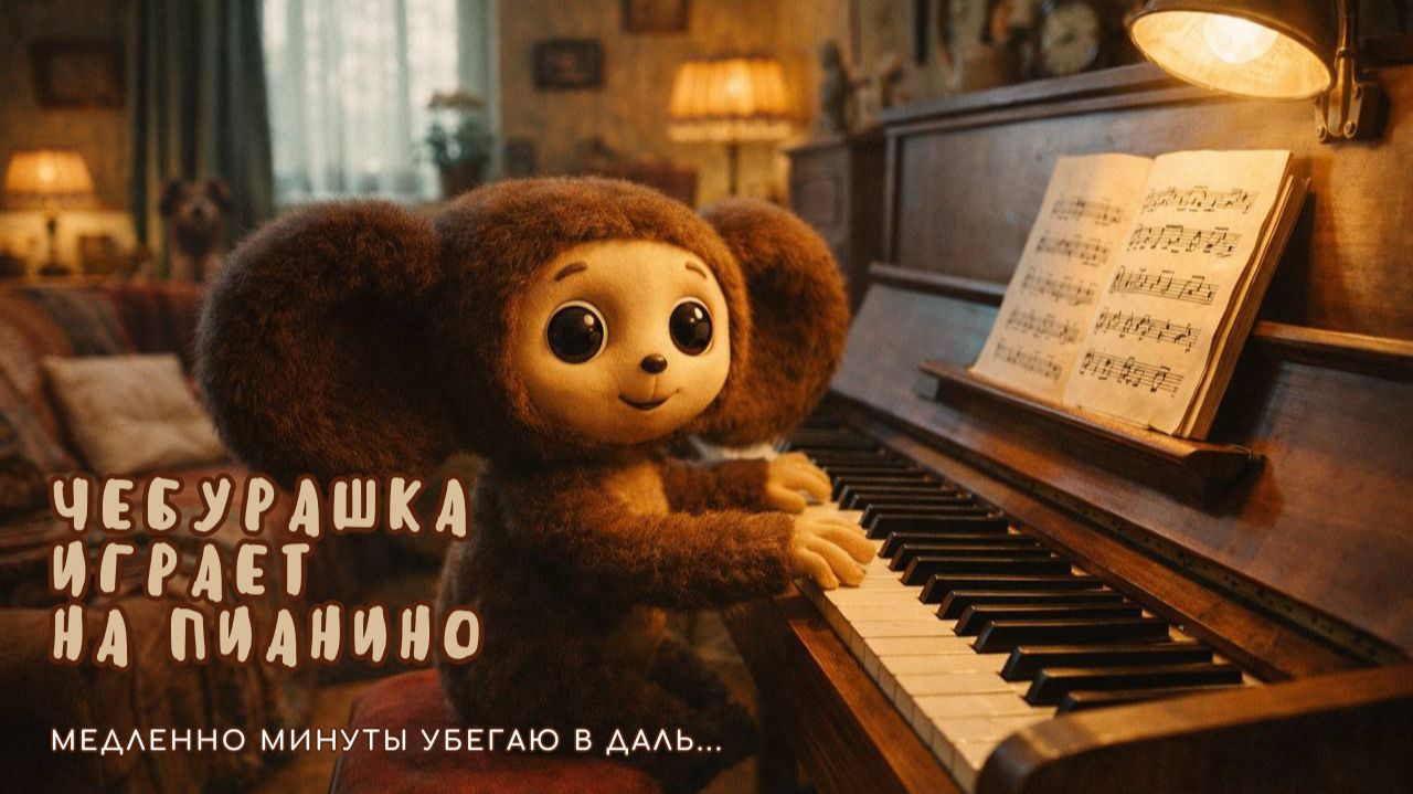 ЧЕБУРАШКА играет на пианино! Медленно минуты убегаю в даль... смотреть онлайн