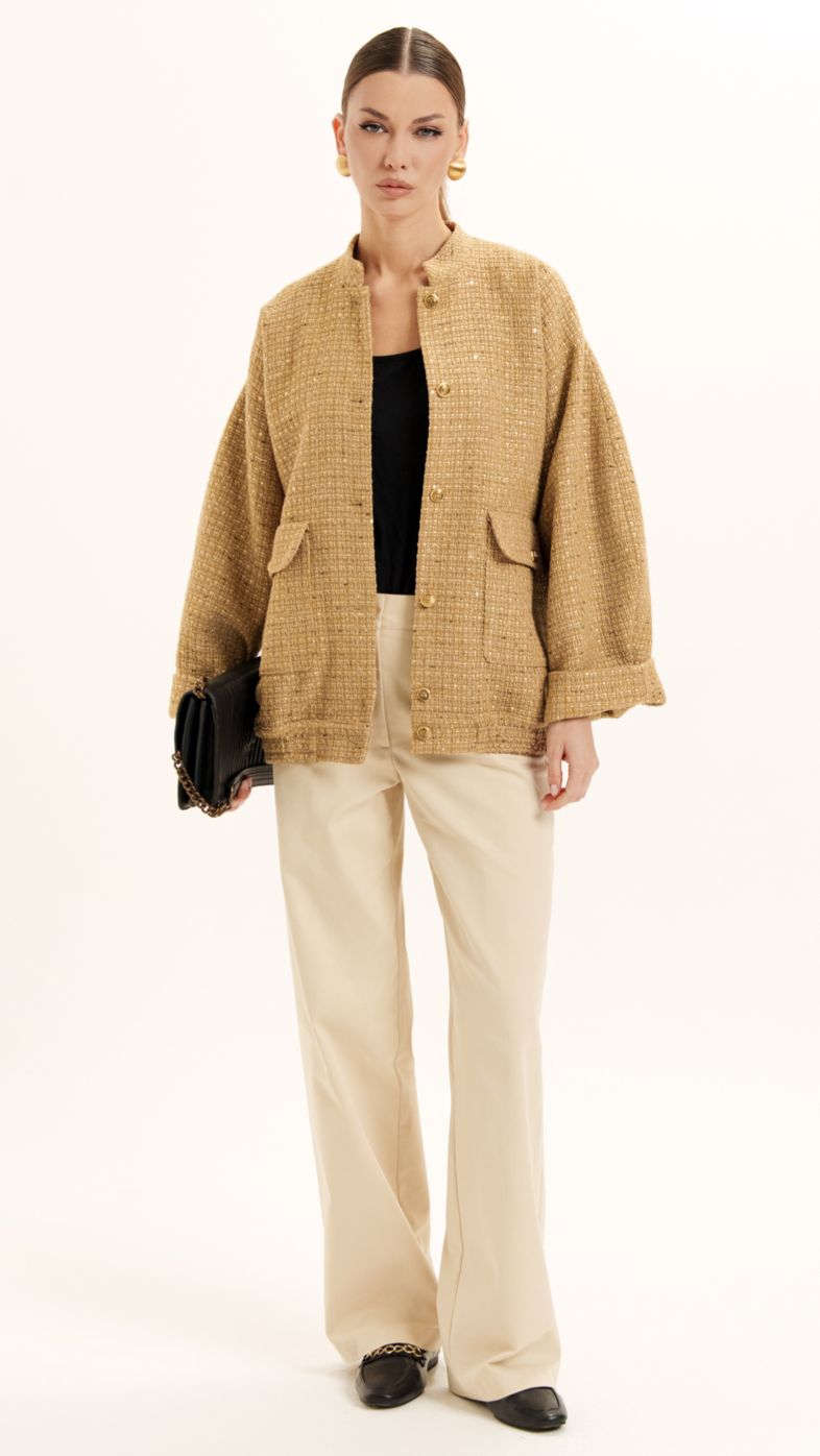 комплект с  мерцающим твидовый бомберо доступен в 2-ух цветах.👌