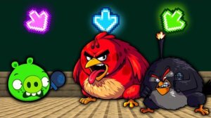 ANGRY BIRDS ПРОТИВ СВИНЬИ ANGRY BIRDS VS PIG Тест персонажа FNF  РЕАКЦИЯ