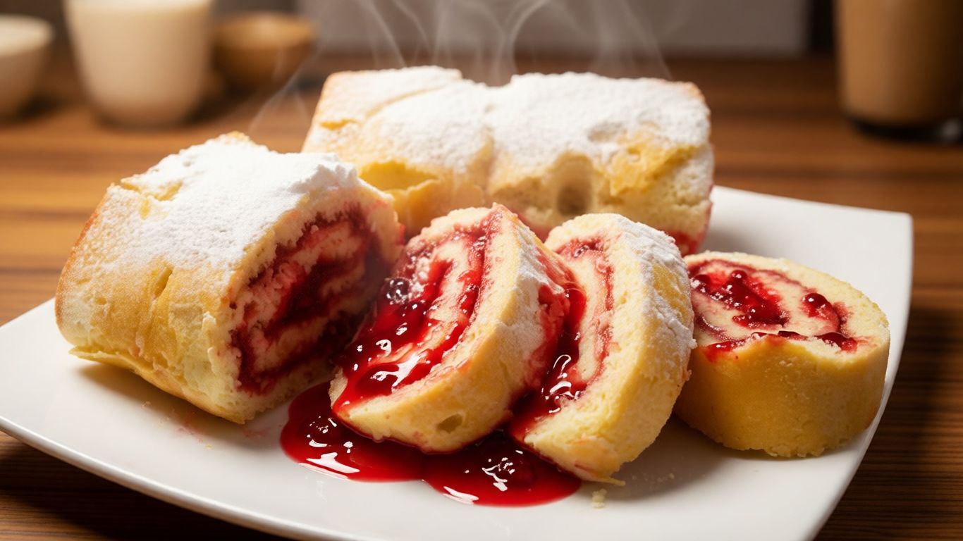 Рецепт бисквитного рулета в духовке в домашних условиях. Вкусный простой быстрый рулет к чаю.