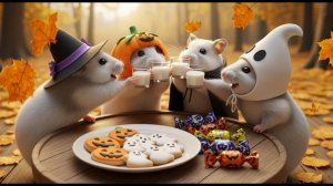 Хэллоуинская вечеринка хомячков такая милая...! 🎃🐹