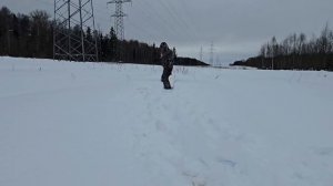 Откапываю мотоцикл на гусенице yeti.express по глубокому снегу. Часть 3