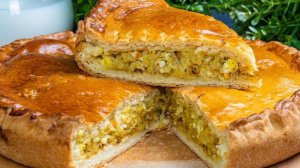 Заливной Пирог с капустой, проще не бывает.  Очень и Очень Вкусный!