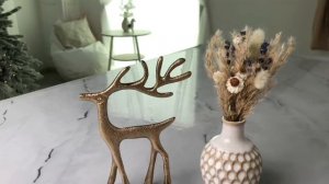 Декоративная фигура ОЛЕНЬ МАТТИС с поднятой головой, металл, золотой, 16 см, A98810040-1