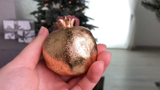 Ёлочная игрушка ЗОЛОТОЙ ГРАНАТ, полистоун, 6 см, ALX913740-2