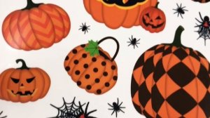 Набор декоративных наклеек для Хеллоуина РАЗНОЦВЕТНЫЕ СТРАШИЛКИ, 42х30 см, 4 шт., BCC100110-набор