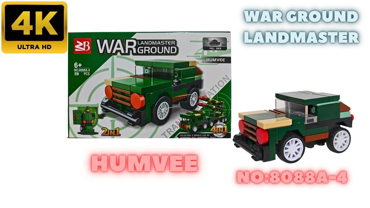 ZB War Ground Landmaster \ No: 8088A-4 \ Humvee. (4K)