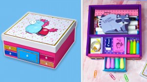 Как сделать органайзер для хранения канцелярии 📦 из картона и спичечных коробков