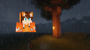 Я гуляю под дождём в Minecraft