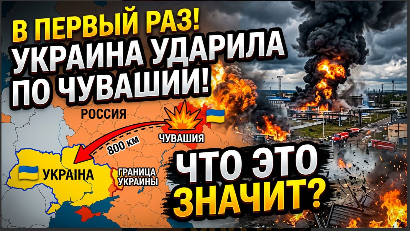 🔴 СРОЧНО! Ракетный удар по Чувашии Украина атаковала на 800 км вглубь России 2026 смотреть онлайн