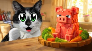 Открыли МАЙНКРАФТ РЕСТОРАН у Себя ДОМА! Пробуем ЕДУ из ИГРЫ