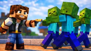 Я СТАЛ БАНДИТОМ!? ДЕНЬ 4. ЗОМБИ АПОКАЛИПСИС В МАЙНКРАФТ - СЕРИАЛ ПРО ЗОМБИ В МАЙНКРАФТ 100% ЗАЩИТА.