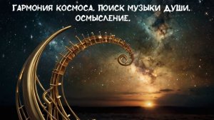 Гармония космоса.  Поиск музыки души. Осмысление. Премьера трека.