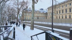 Париж в снегопаде 2026 ❄️ Красивая зимняя прогулка по городу 🚶♂️✨